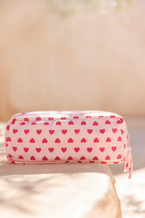 Trousse - Cœurs rose foncé - Image principale