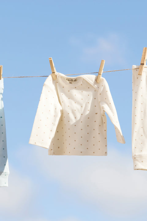 Pyjama 2 pièces - Ecru bonton étoiles - Image principale
