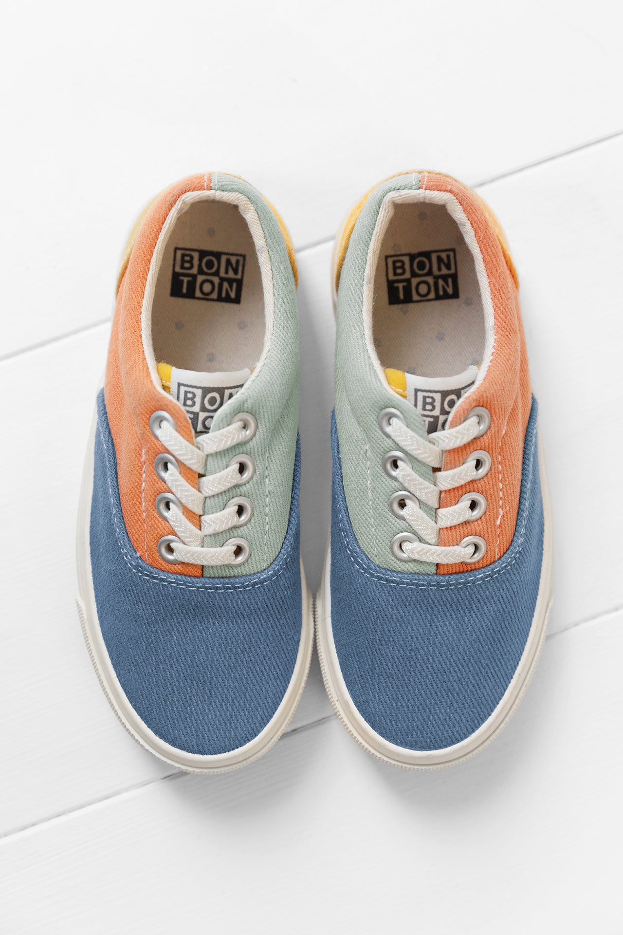 Baskets - Skate Elast orange blanchi