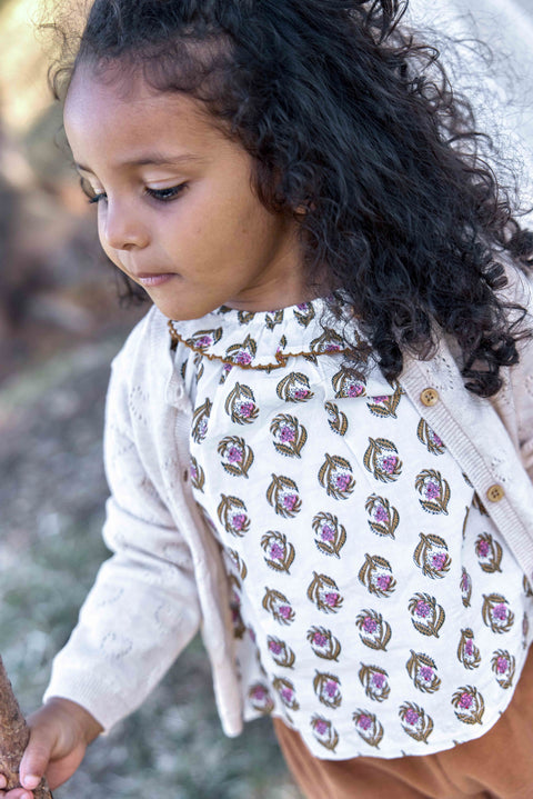Cardigan - Lilet Coeur Ecru Bonton - Image principale