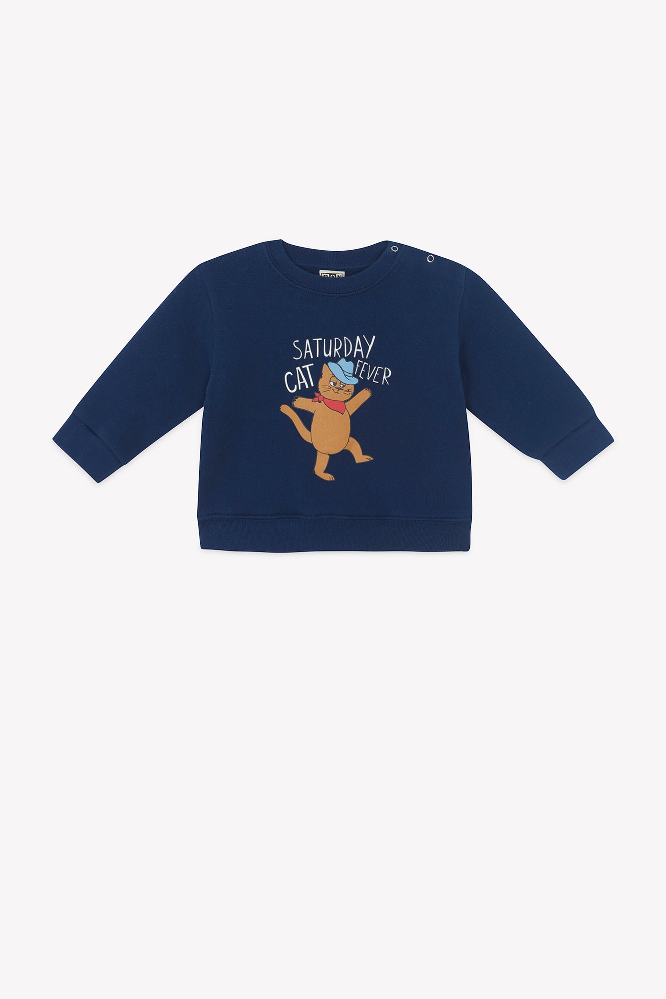 Sweat - Smily Cat Fever Bleu Brut