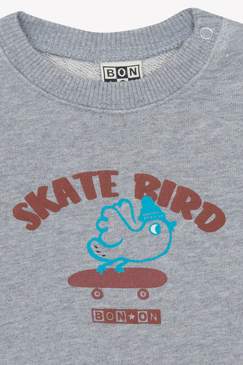 Sweatshirt - Smily Skatebird Grey - Image principale