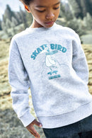 Sweatshirt - Smile Skatebird Grey China