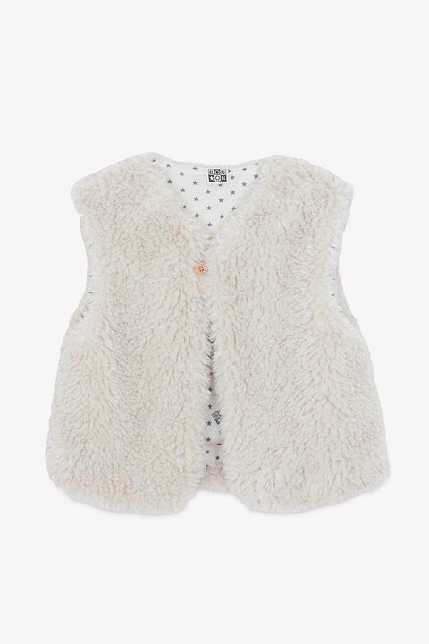 Cardigan - Beti Sherpa Ecru Bonton - Image principale
