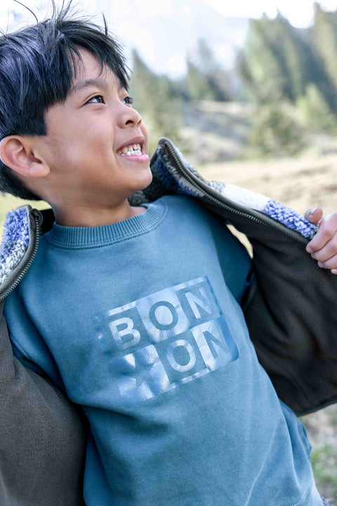 Sweatshirt - Smile Logo søblå - Image principale