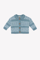 Cardigan - Lucien Poilu Bleu Givre