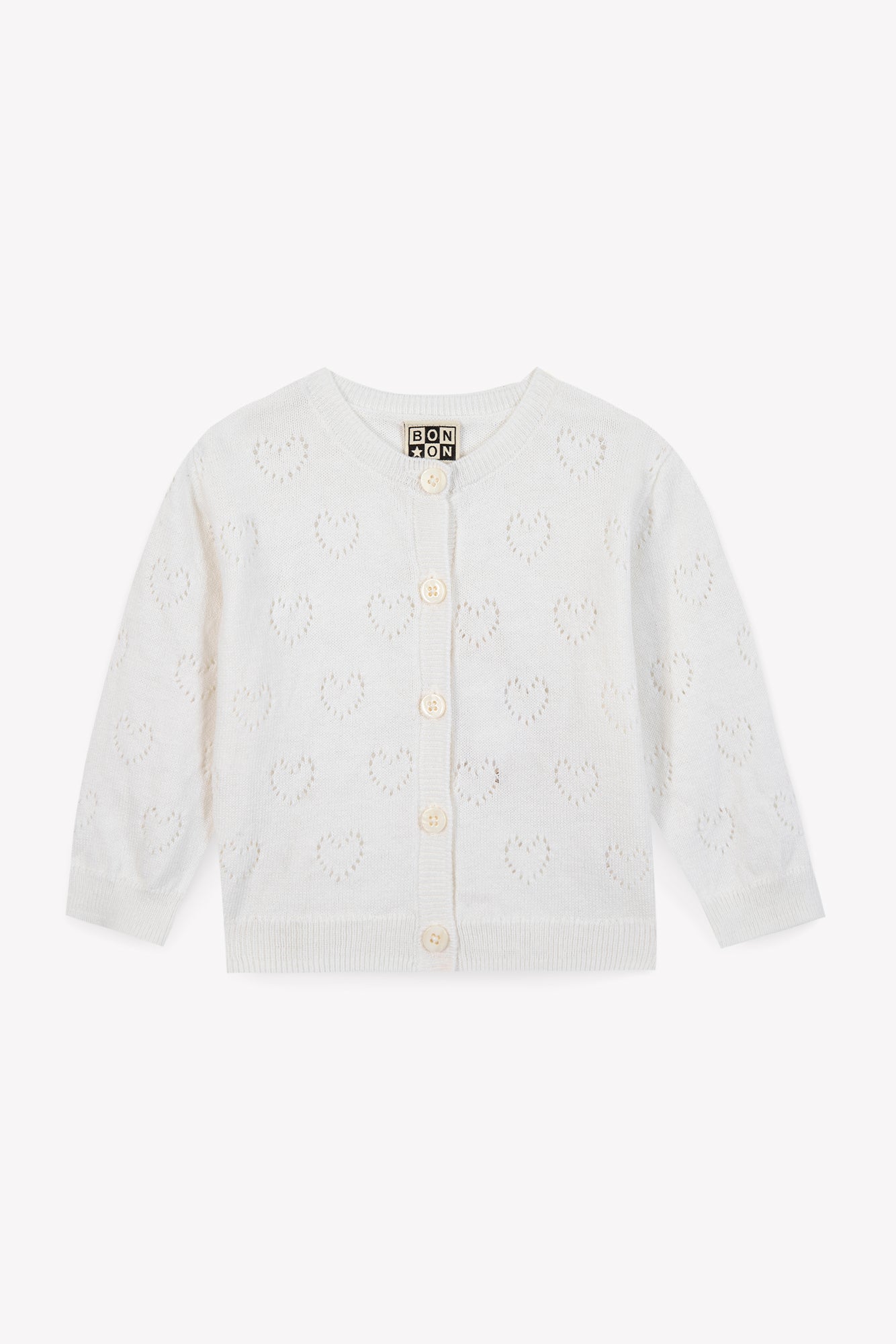 Cardigan - Lilet Coeur Ecru Bonton