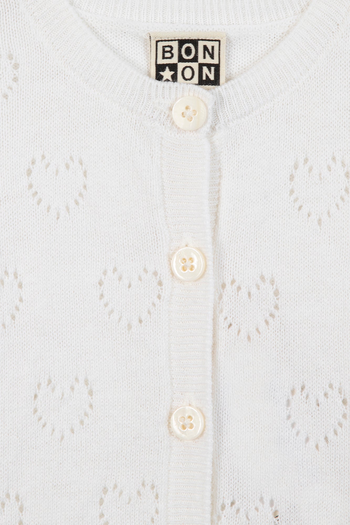 Cardigan - Lilet Coeur Ecru Bonton