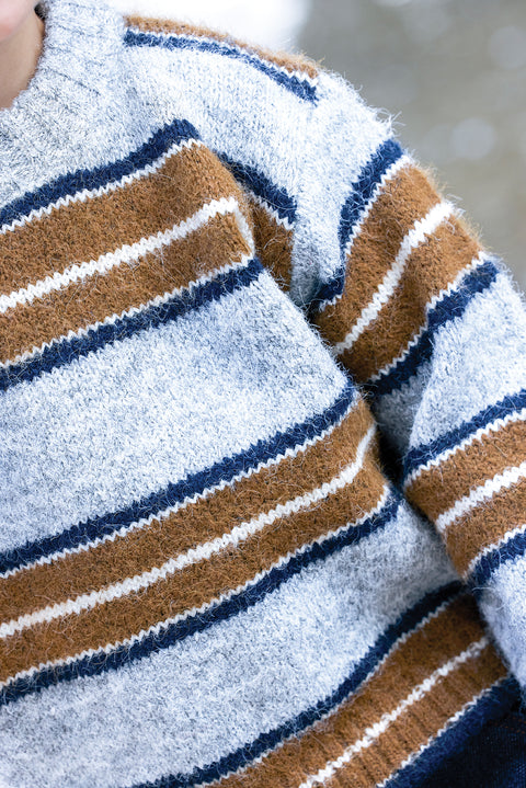 Pull - Milton Stripes Gris Chine - Image principale