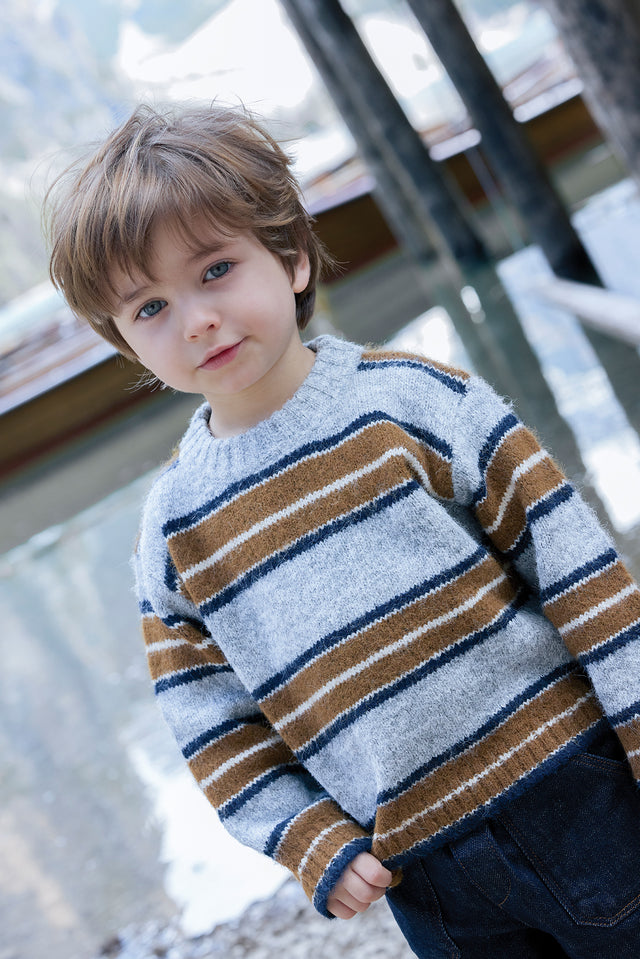 Pull - Milton Stripes Gris Chine - Image alternative