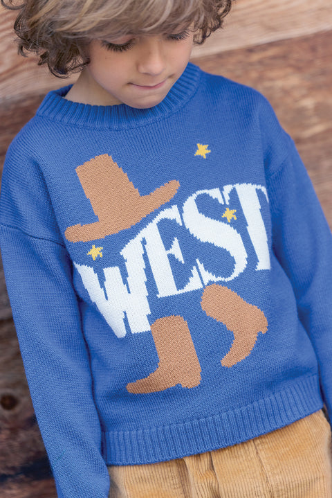 Pull - Milton West Bleu Brut - Image principale