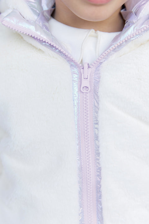 Down jacket - Moove Pink Irise - Image principale