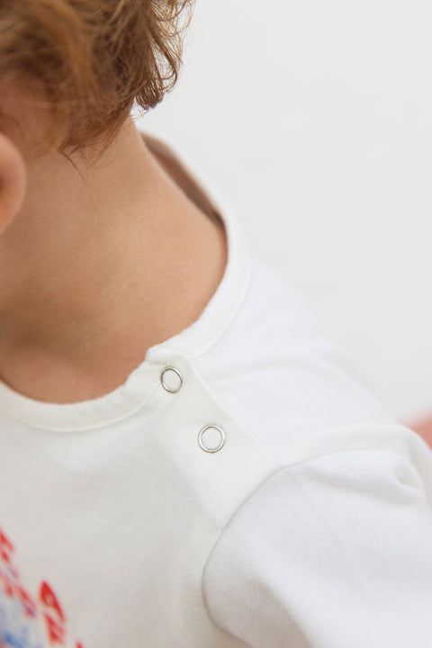 T-Shirt - Tuba Day Off Ecru Bonton - Image principale