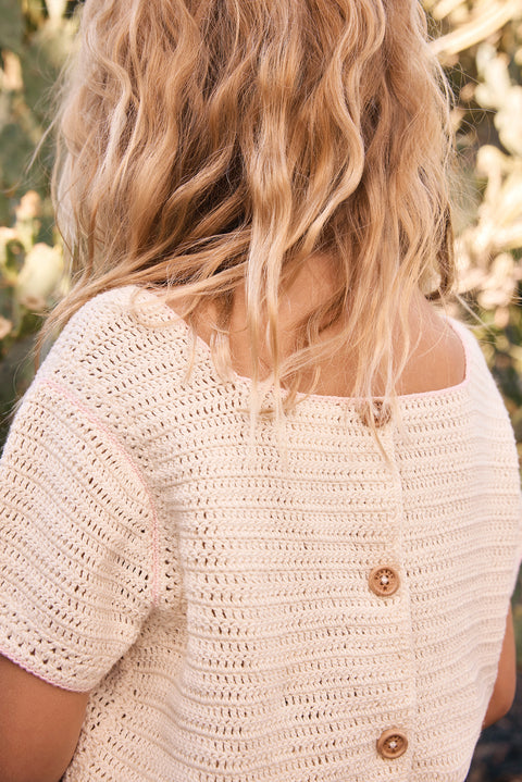 Top - Nadja Ecru Bonton - Image principale