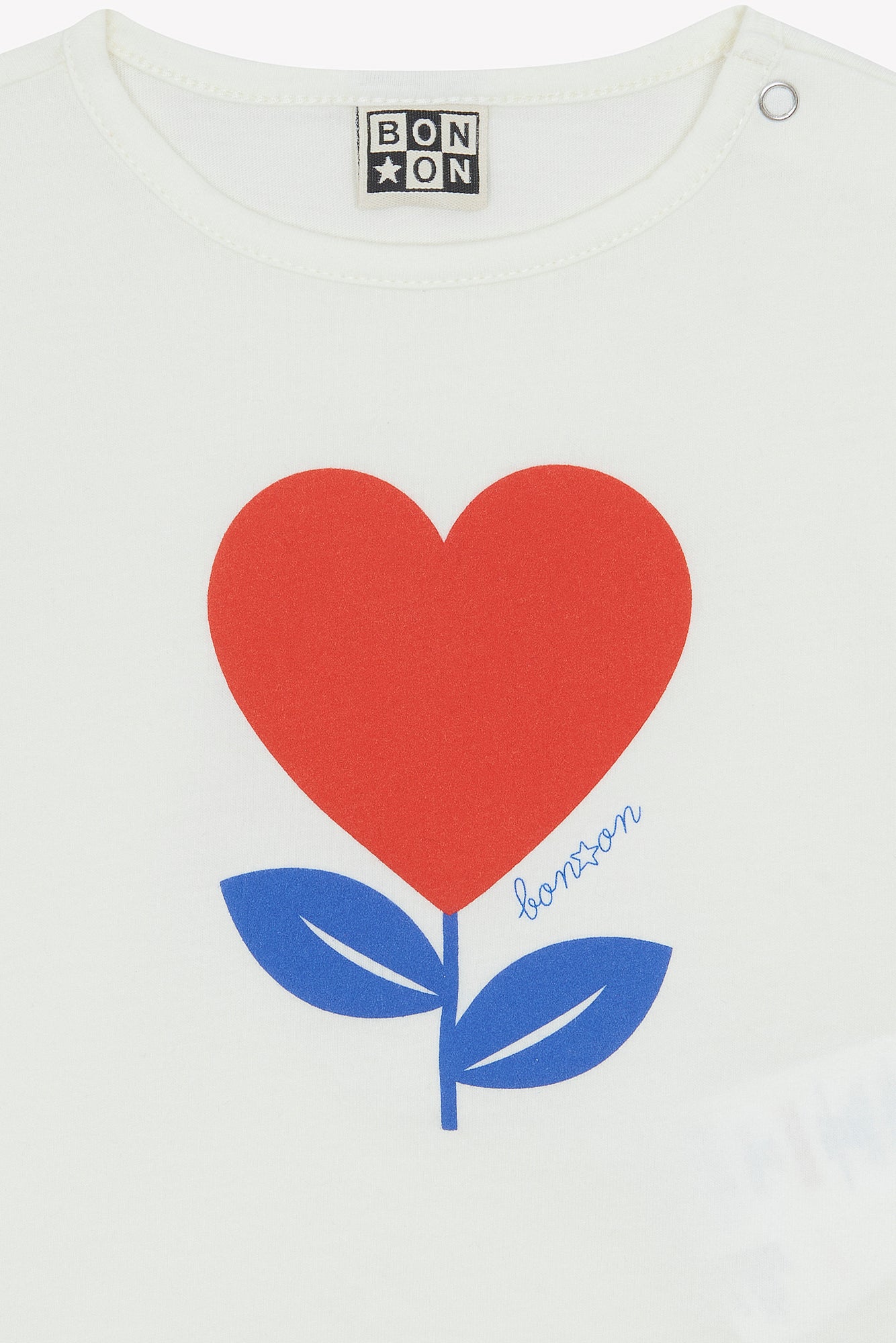 T-Shirt - Livo Coeur Ecru Bonton