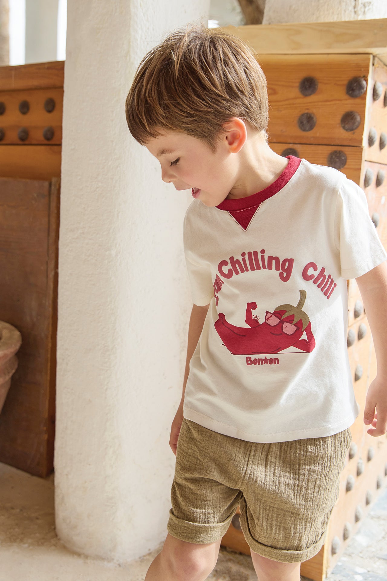 T-Shirt - Lodestie Chili Ecru Bonton