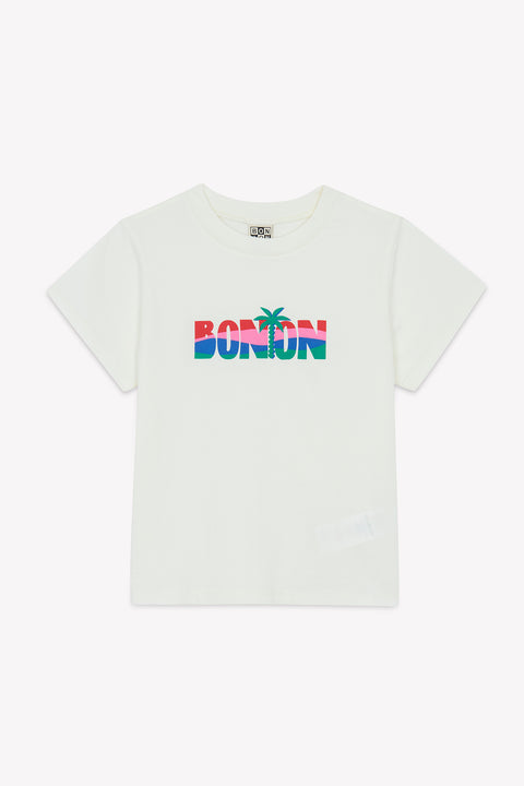 T-Shirt - Tubo Palmier Ecru Bonton - Image principale