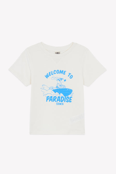 T-Shirt - Lodestie Paradi Ecru  Bonton - Image principale
