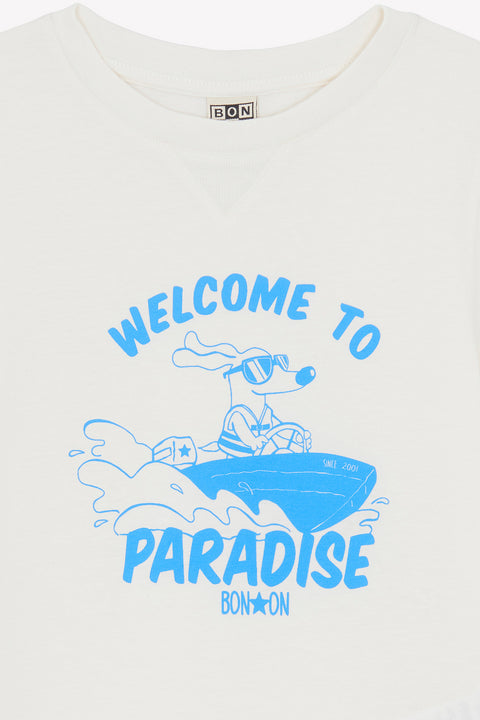 T-Shirt - Lodestie Paradi Ecru  Bonton - Image principale