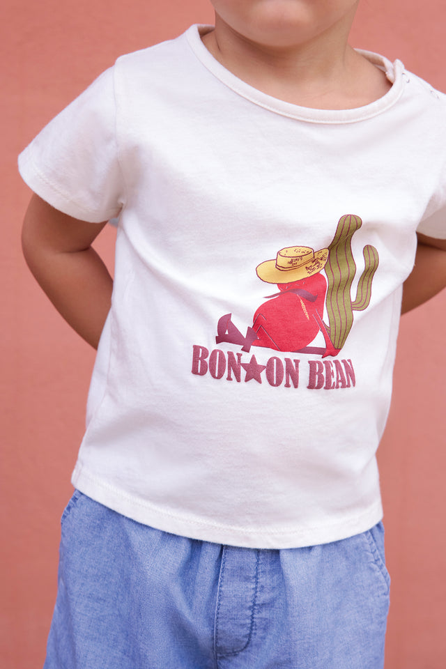 T-Shirt - Tuba El Bean Ecru Bonton - Image principale
