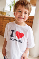 T-shirt - Livio White I love Bonton