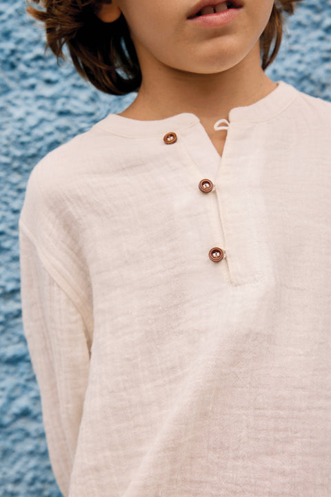 Chemise - Noah Ecru Bonton - Image principale