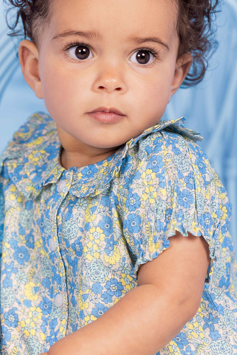 Chemise - Aria Fleurs Vintage Bleu - Image principale