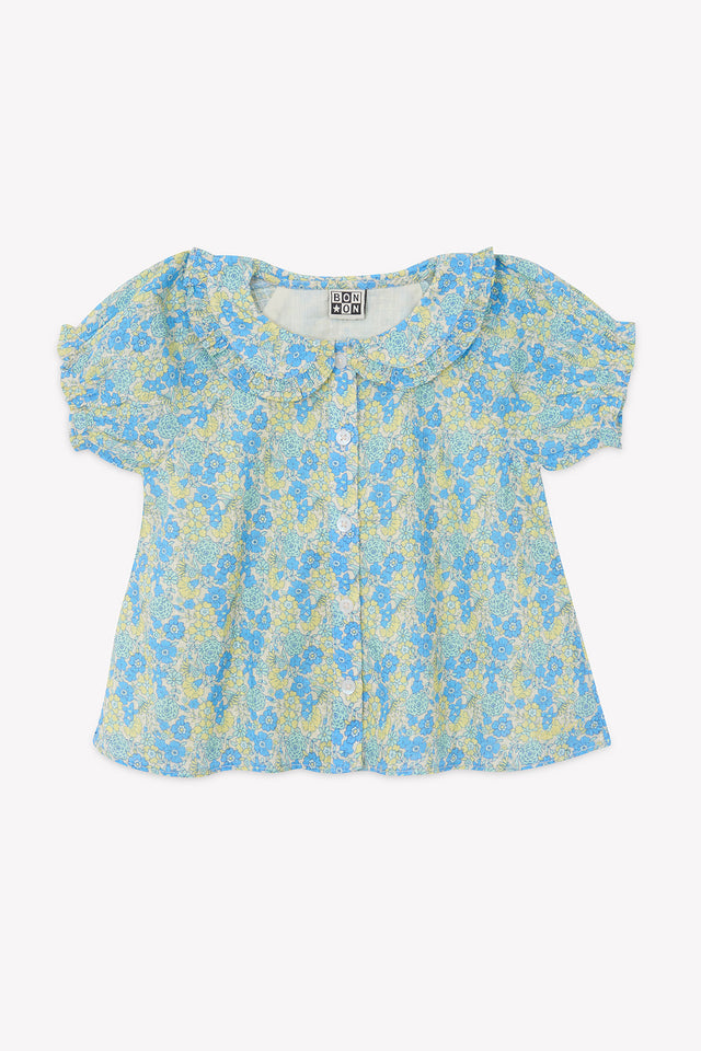 Shirt - Aria Vintage Flowers Blue - Image principale