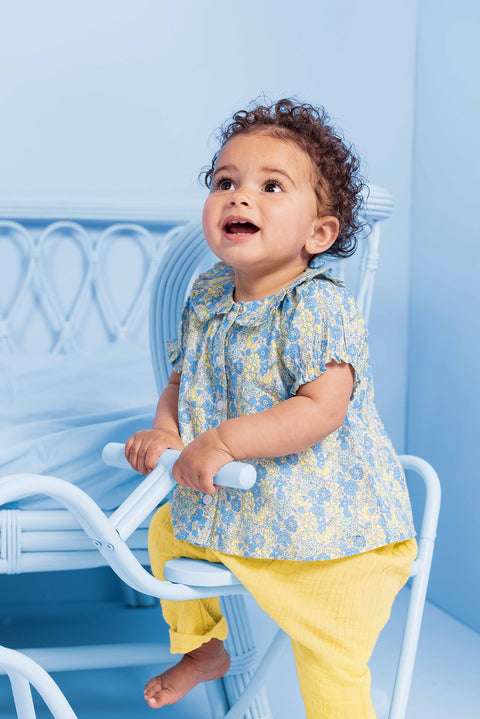 Chemise - Aria Fleurs Vintage Bleu - Image principale