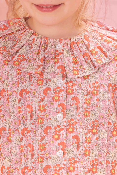 Blouse - Nancy Fleurs Vintage Rose - Image principale