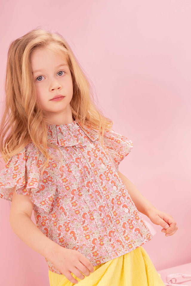 Blouse - Nancy Fleurs Vintage Rose - Image principale