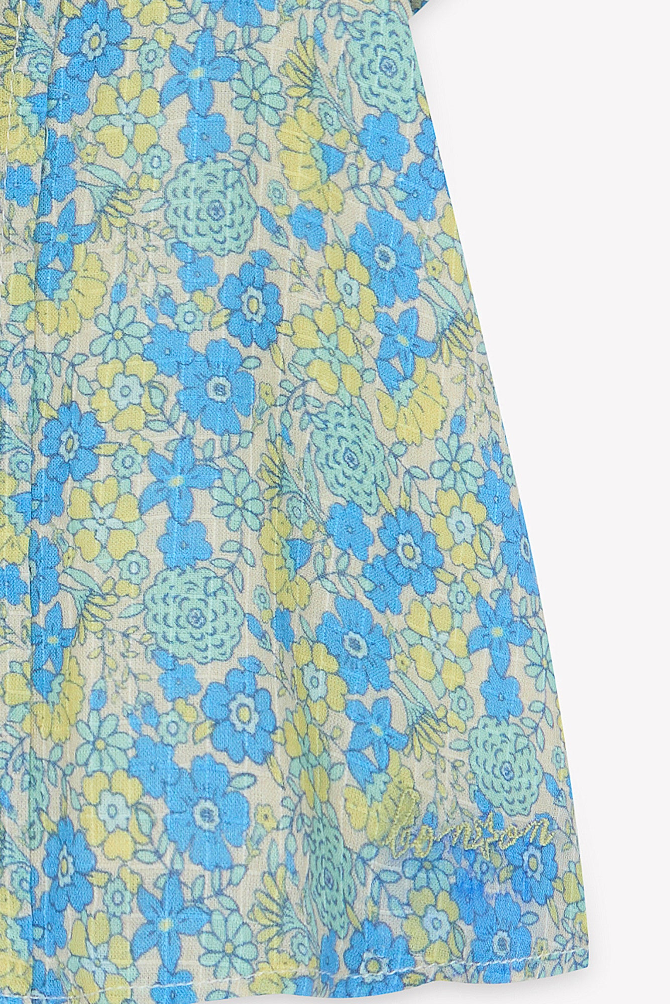 Blouse - Nancy Fleurs Vintage Bleu
