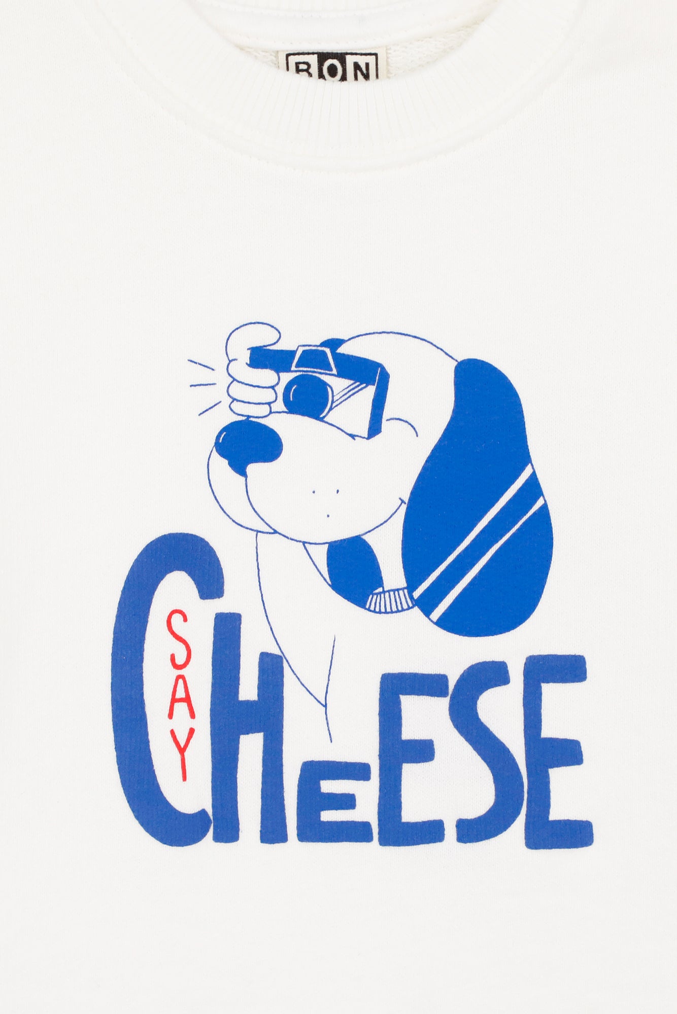 Sweatshirt - Smily Saycheese Ecru  Bonton