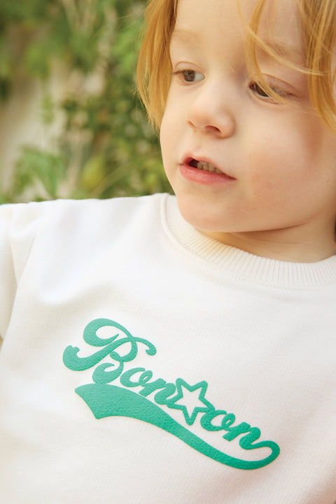 Sweat - Smily Logo Ecru Bonton - Image principale