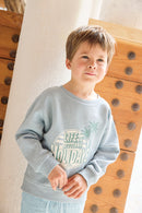 Sweat - Smile Holidays Bleu Azul