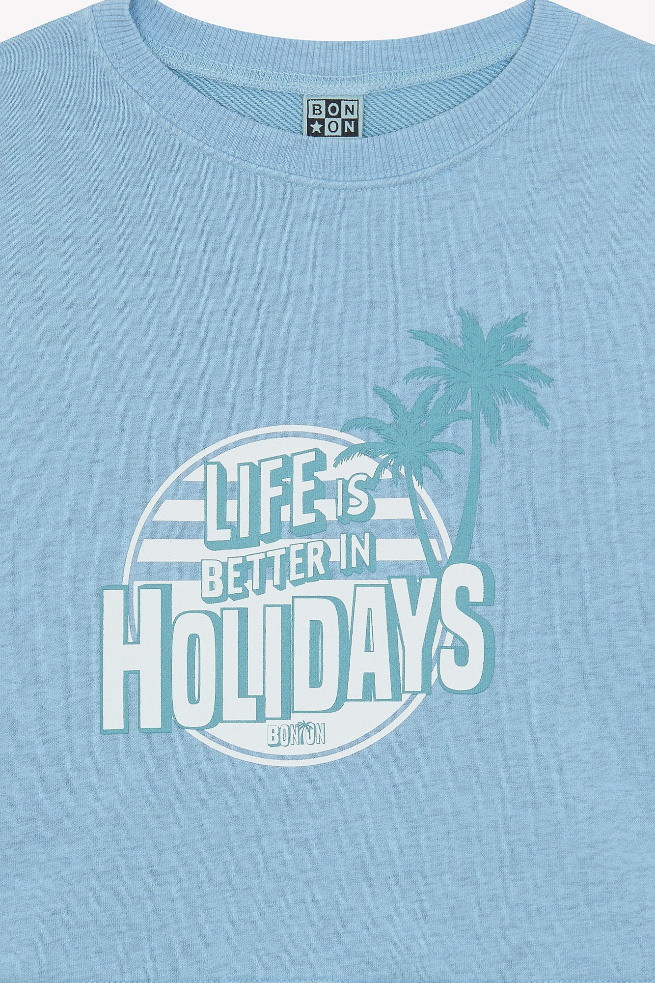 Sweat - Smile Holidays Bleu Azul