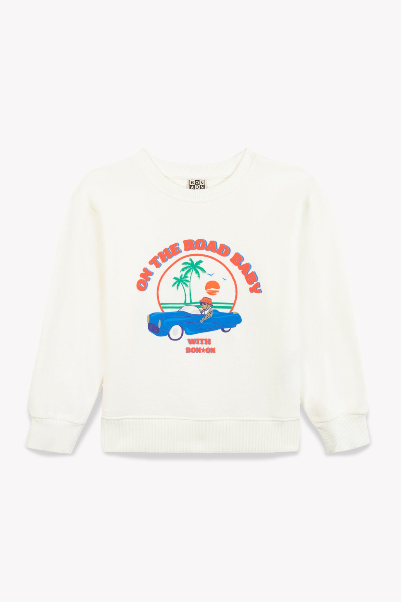 Sweat - Smile Ontheroad Ecru Bonton