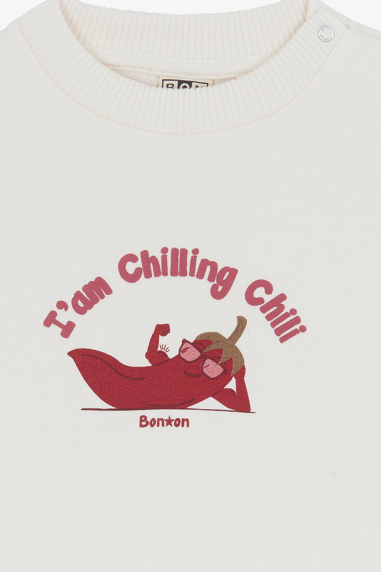 Sweat - Lame Chilling Ecru Bonton