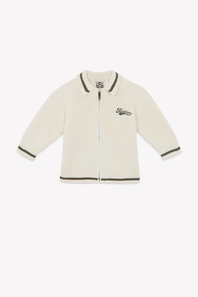 Cardigan - Nuggets Ecru  Bonton - Image principale