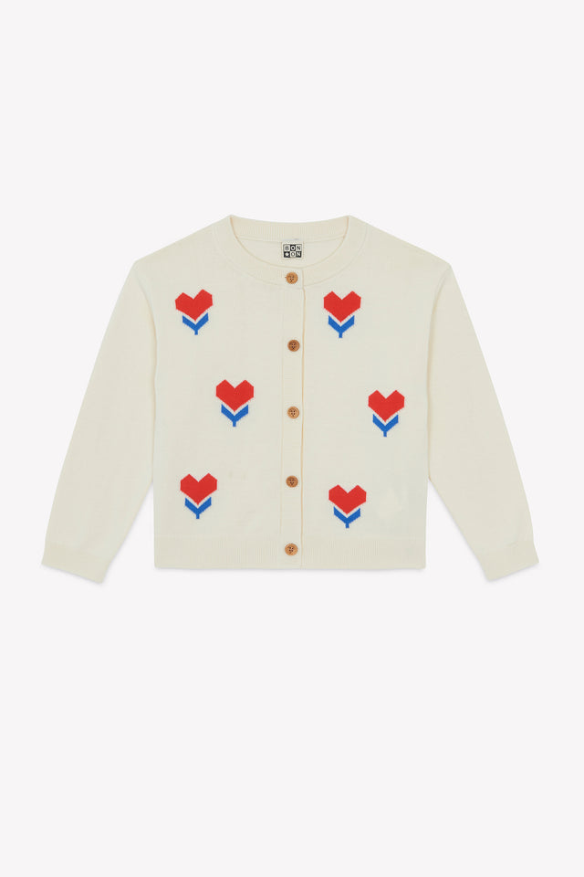Cardigan - Nina Ecru  Bonton - Image principale
