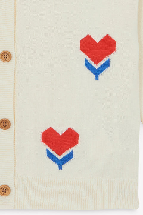 Cardigan - Nina Ecru Bonton - Image principale