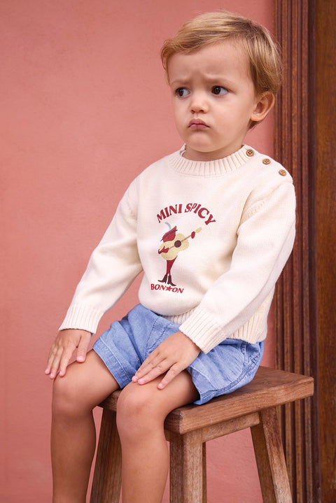 Pull - Misty Ecru Bonton - Image principale