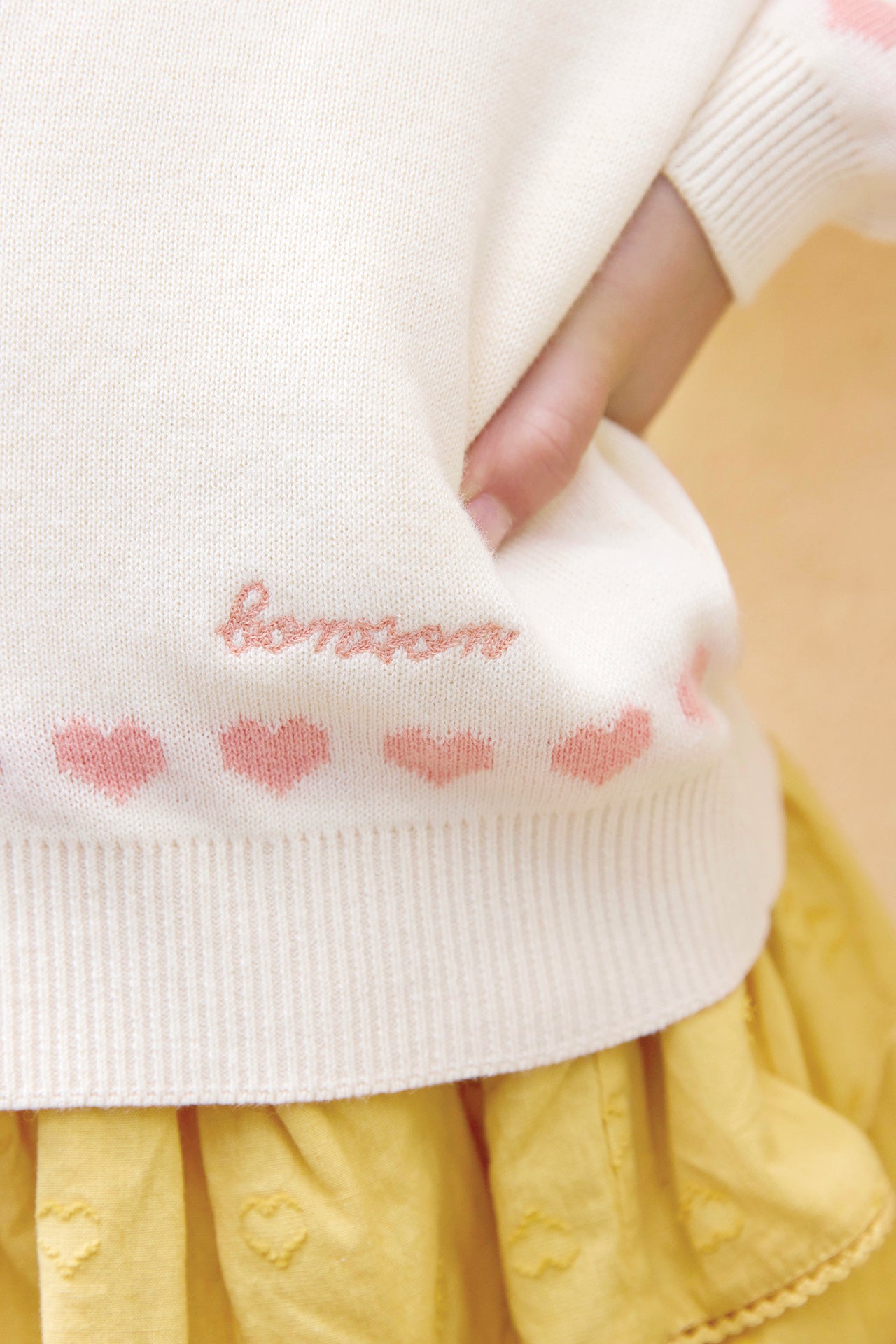 Cardigan - Laligne Ecru Bonton