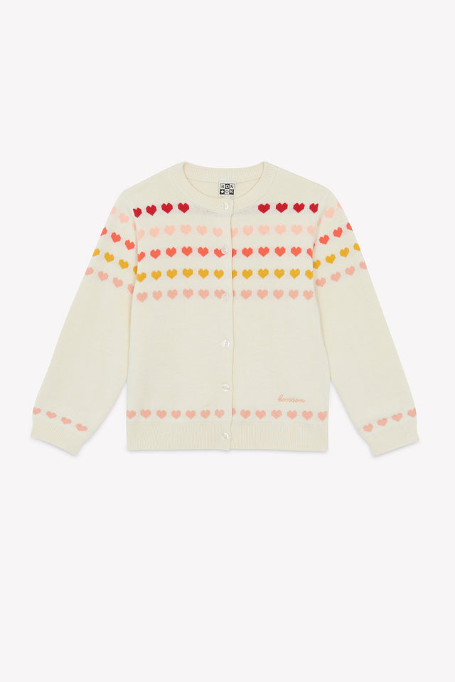 Cardigan - Laligne Ecru  Bonton - Image principale