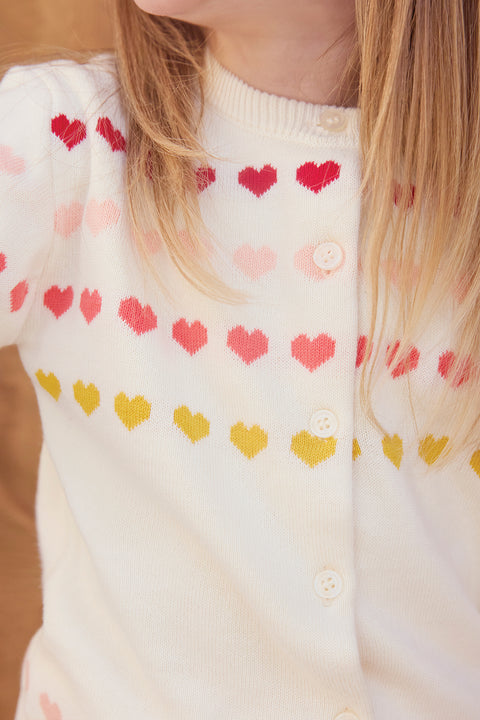 Cardigan - Laligne Ecru Bonton - Image principale