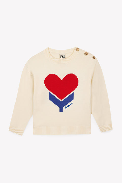 Pull - Misty Flow Ecru Bonton - Image principale