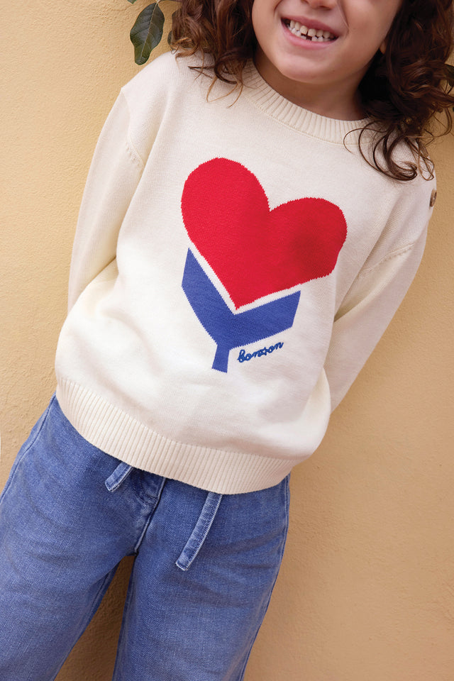 Pull - Misty Flow Ecru Bonton - Image principale