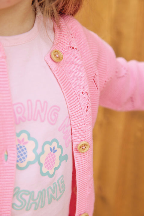 Cardigan - Lilet Coeur Rose Fiesta - Image principale