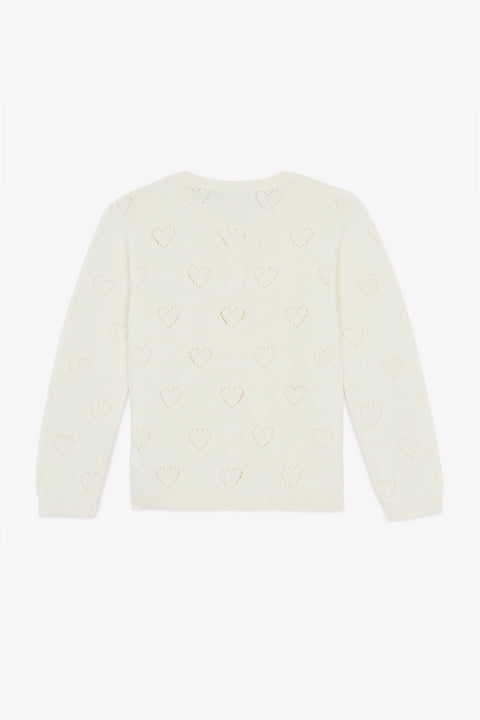 Cardigan - Lilou Ecru Bonton - Image principale