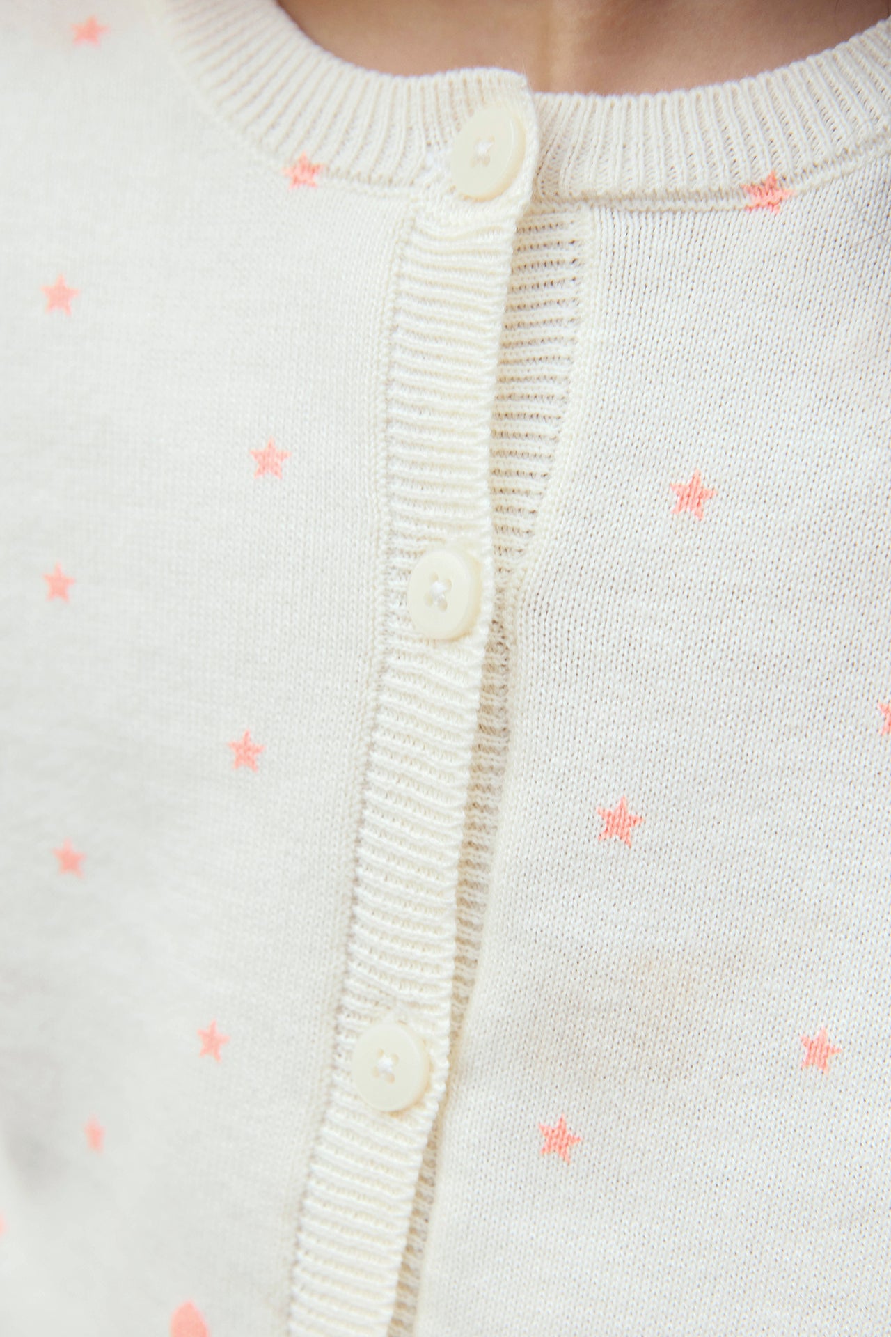 Cardigan - Lilou Star Ecru Bonton